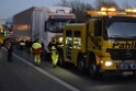 VU LKW A 4 Rich Aachen hinter Rodenkirchener Bruecke P50